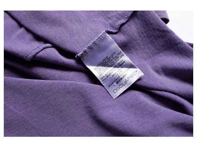 Dsquared2, Camiseta com decote em V e logo Roxo - vista 7