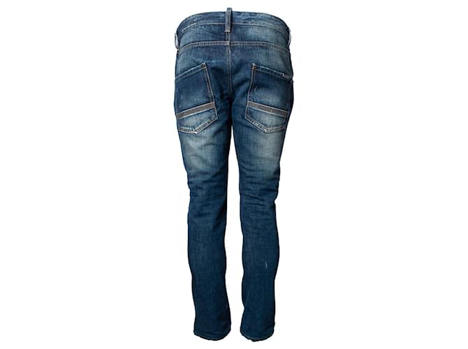 Dsquared2, blue jeans con graffi e macchie di vernice - vista 2