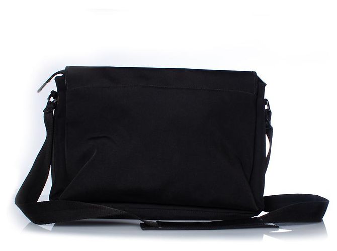 Gucci, bolsa mensageiro de lona preta Preto - vista 2