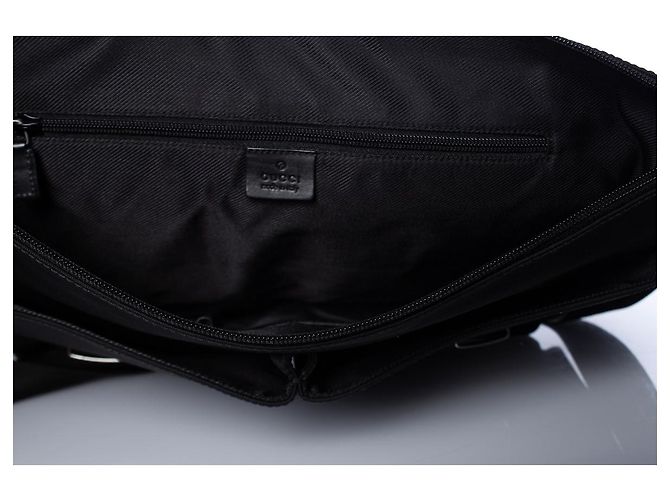 Gucci, bolsa mensageiro de lona preta Preto - vista 5