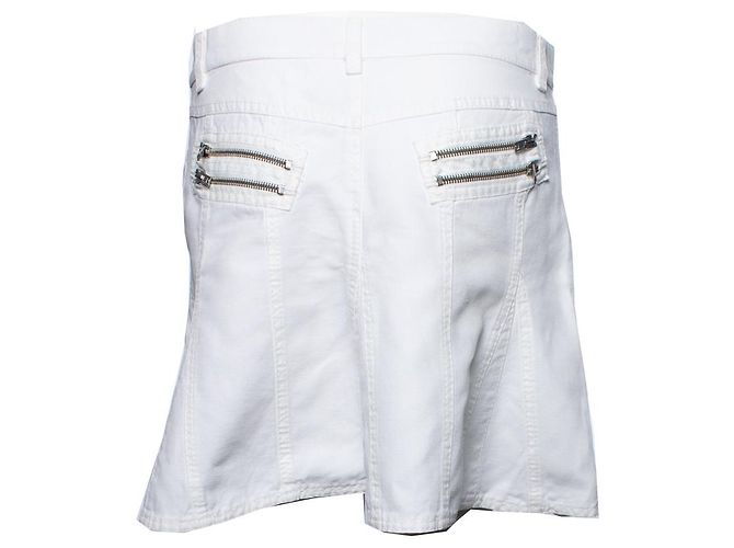 See by Chloé GUARDA PER CHLOE, gonna di jeans bianca svasata Bianco - vista 2