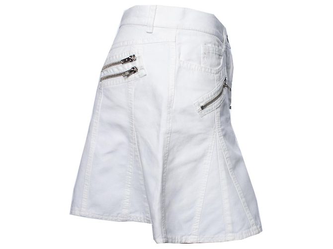 See by Chloé GUARDA PER CHLOE, gonna di jeans bianca svasata Bianco - vista 3