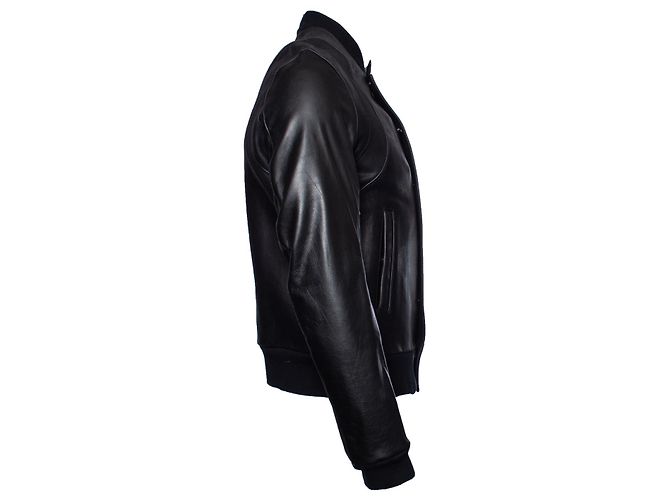 Balmain, leather biker jacket Black - view 4
