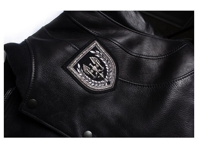 Balmain, leather biker jacket Black - view 7