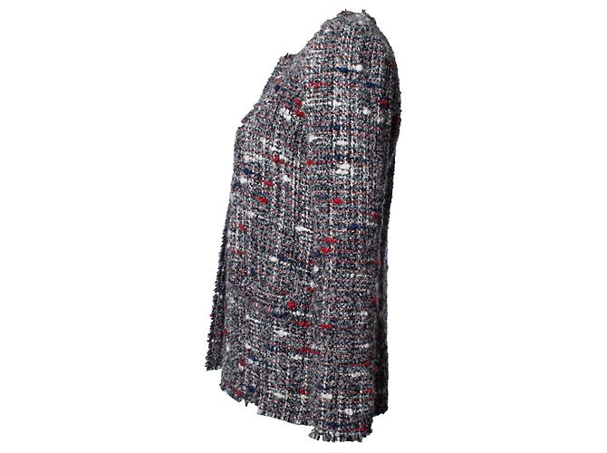 IRO, giacca grigia in bouclé con filati multicolor Grigio - vista 3