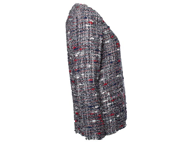 IRO, giacca grigia in bouclé con filati multicolor Grigio - vista 4