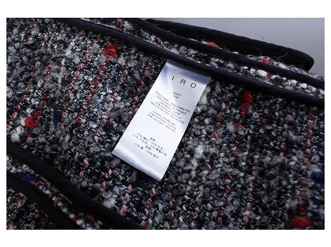 IRO, giacca grigia in bouclé con filati multicolor Grigio - vista 5