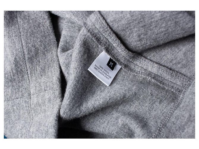 Markus Lupfer, Vestido de lana gris con mangas abullonadas - vista 5