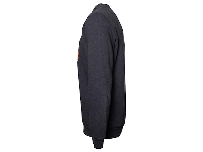 GIVENCHY, Jersey gris de cuello redondo con estampado - vista 4