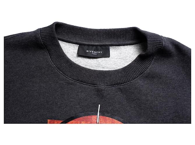 GIVENCHY, Jersey gris de cuello redondo con estampado - vista 7