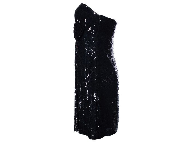 Autre Marque Natan, Trägerloses Kleid mit Pailletten Schwarz - Ansicht 2