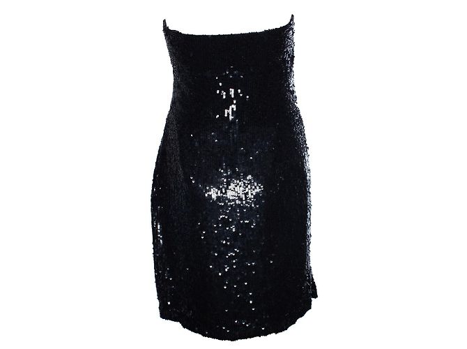 Autre Marque Natan, Trägerloses Kleid mit Pailletten Schwarz - Ansicht 3