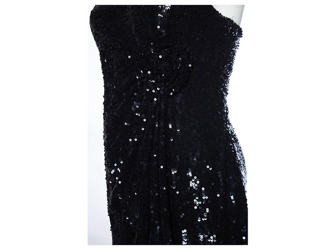 Autre Marque Natan, Trägerloses Kleid mit Pailletten Schwarz - Ansicht 5