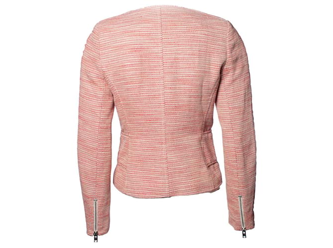 IRO, jaqueta boucle vermelha com zíper Vermelho - vista 2