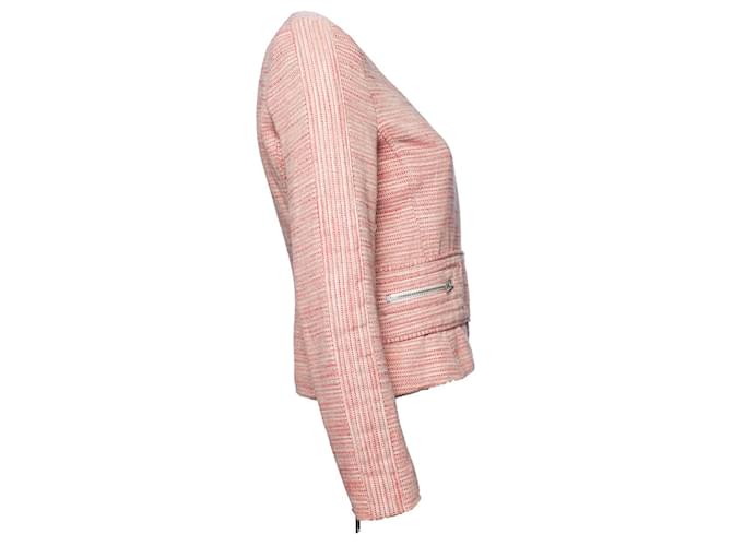 IRO, jaqueta boucle vermelha com zíper Vermelho - vista 3