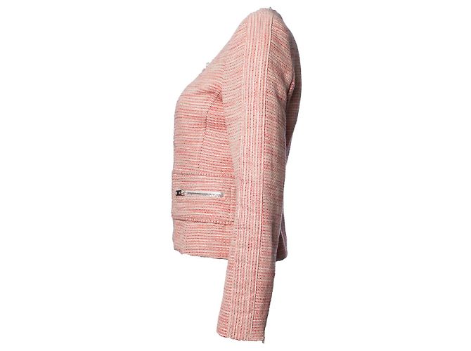 IRO, jaqueta boucle vermelha com zíper Vermelho - vista 4