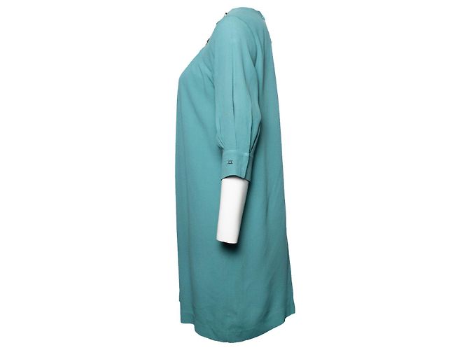 Elisabetta Franchi, vestido túnica turquesa Verde - vista 3