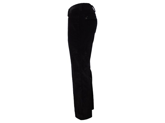 Gucci, calça canelada de veludo na cor preta Preto - vista 4