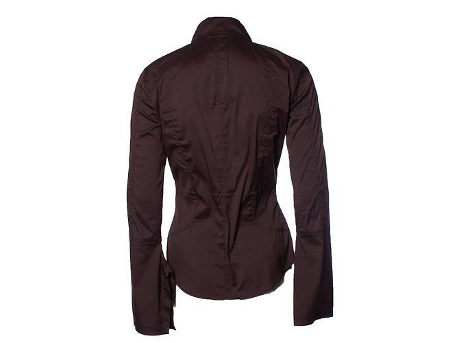 Camisa Gucci marrón de algodón Castaño - vista 2