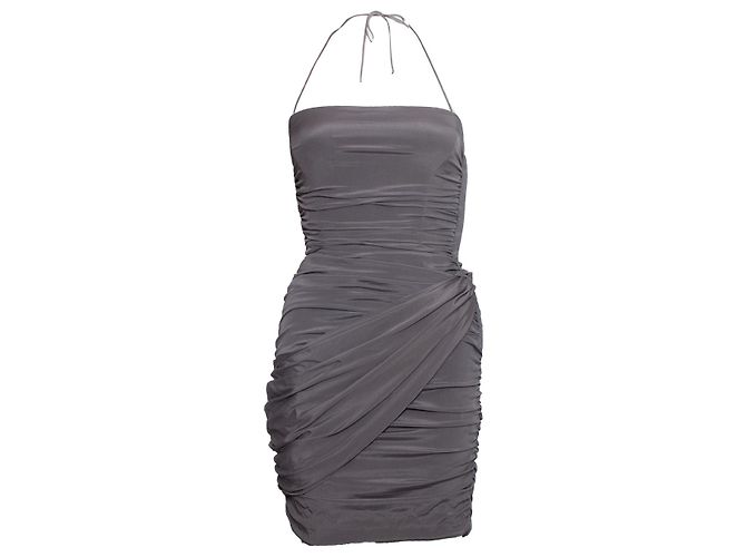 BLUMARINE, Vestido drapeado palabra de honor Gris - vista 2