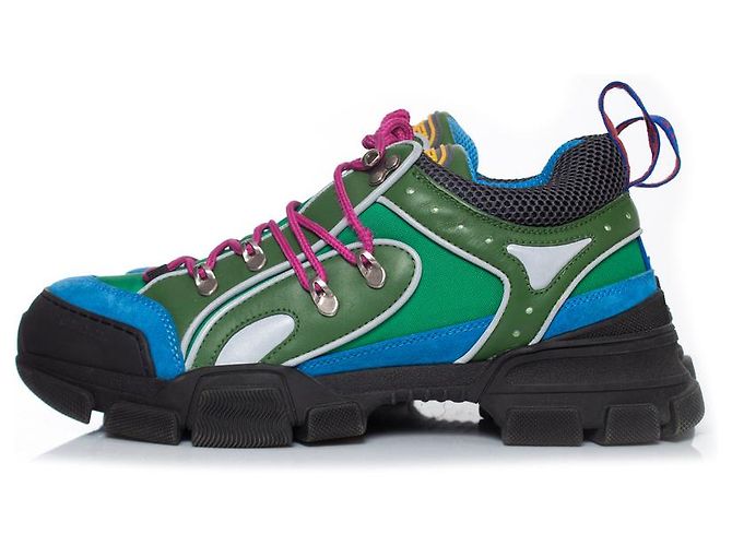gucci, baskets trek vertes Multicolore - vue 2