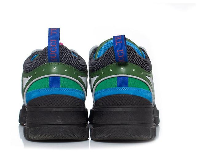 gucci, baskets trek vertes Multicolore - vue 3