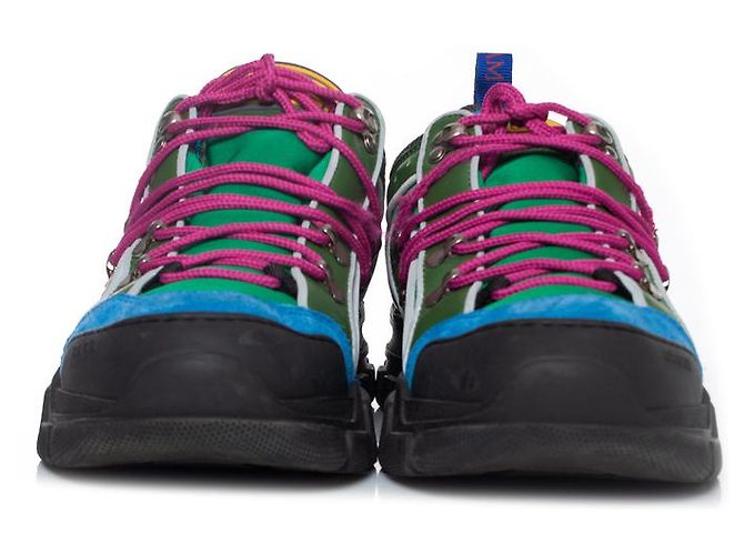 gucci, baskets trek vertes Multicolore - vue 5