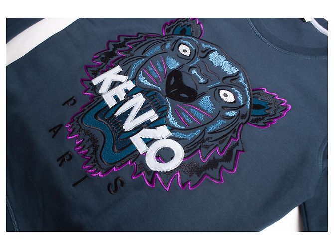 Kenzo, suéter superior azul - vista 5