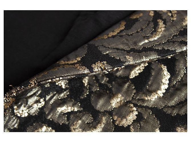 Balmain Balmaın, Jacquard-gewebter Blazer in Schwarz und Gold Golden - Ansicht 5