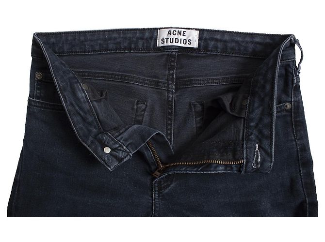 Acne Jeans in cotone blu M - vista 7