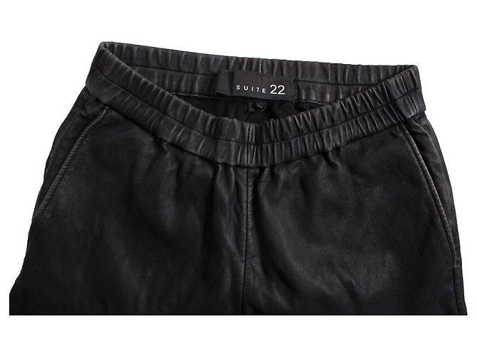 Autre Marque Traje22, calça de couro Preto - vista 5
