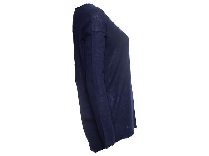 Autre Marque ZADIG & VOLTAIRE, Kaschmiroberteil mit Strass Blau - Ansicht 4