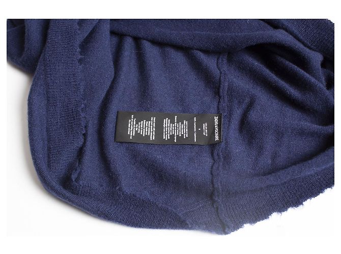 Autre Marque ZADIG & VOLTAIRE, Kaschmiroberteil mit Strass Blau - Ansicht 7