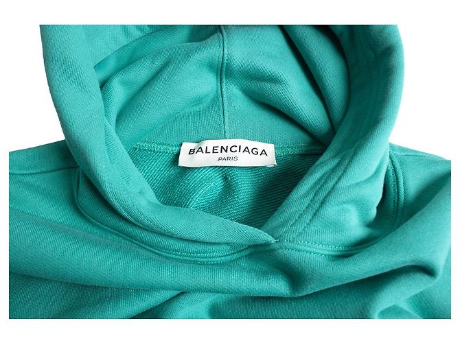 Balenciaga, Grüner Kapuzenpullover - Ansicht 7