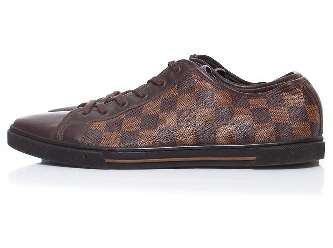 Louis Vuitton, Niedrige Canvas-Sneaker von Damier Ebene Braun - Ansicht 2
