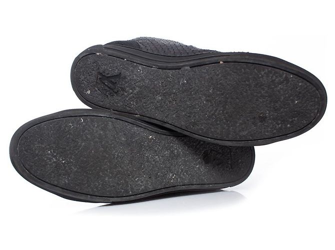 Louis Vuitton, baskets montantes en python Gris - vue 8