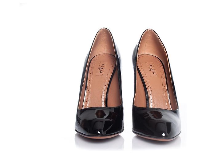 Alaïa Alaia, Décolleté in vernice nera Nero - vista 5