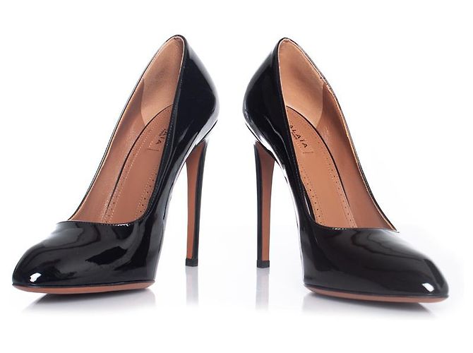Alaïa Alaia, Décolleté in vernice nera Nero - vista 6