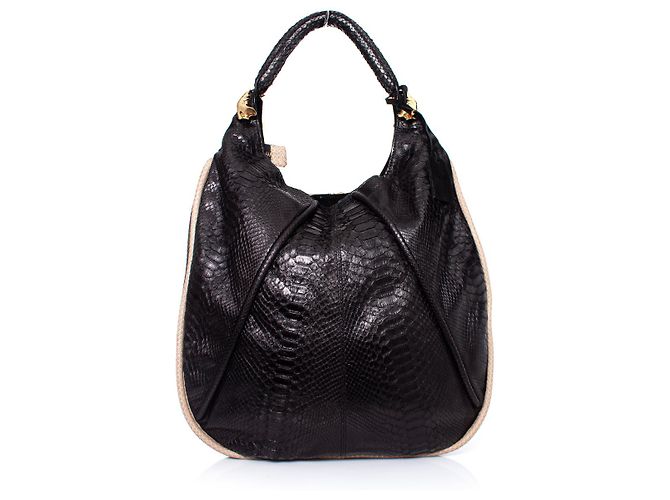 Autre Marque Casa Du Posh, Bolsa de Ombro Python Preto - vista 2