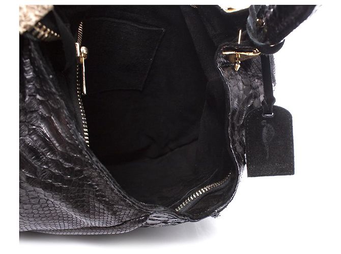 Autre Marque Casa Du Posh, Bolsa de Ombro Python Preto - vista 7