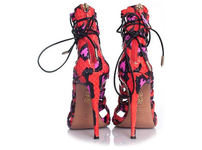 Aquazzura Acquazurra, Sandali avvolgenti Elaphe multicolori Multicolore - vista 6