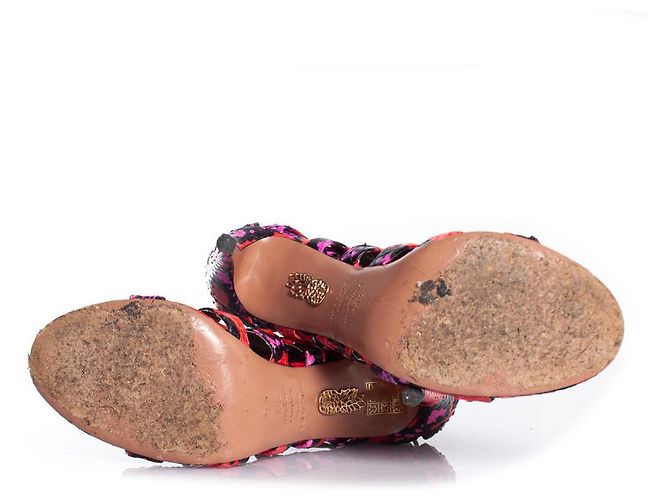 Aquazzura Acquazurra, Sandali avvolgenti Elaphe multicolori Multicolore - vista 7