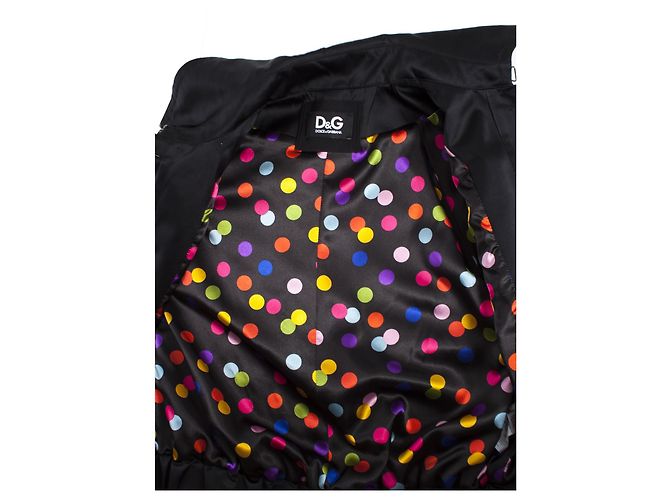 DOLCE & GABBANA, Bomber in raso nero - vista 6