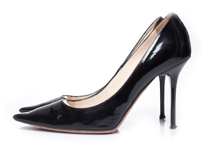 Jimmy Choo, Décolleté in vernice nera. - vista 2