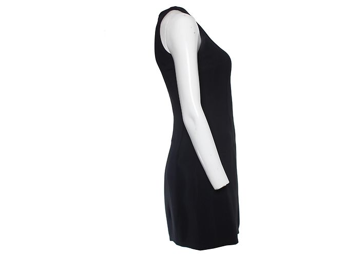 Elisabetta Franchi, Kleid mit einem Ärmel. Schwarz - Ansicht 4