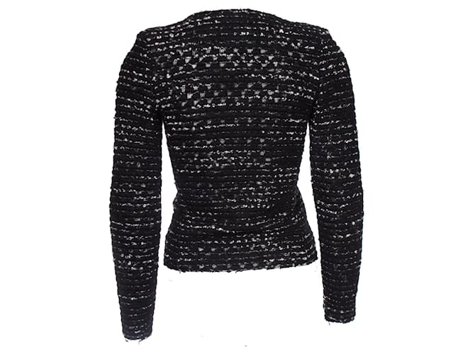 IRO, Schwarz-weiße Bouclé-Jacke - Ansicht 2