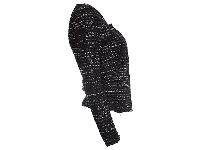 IRO, Schwarz-weiße Bouclé-Jacke - Ansicht 3