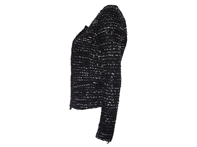 IRO, Schwarz-weiße Bouclé-Jacke - Ansicht 4