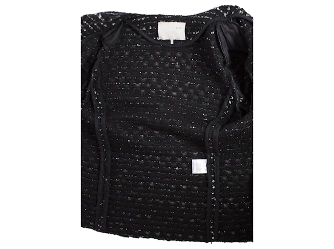 IRO, Schwarz-weiße Bouclé-Jacke - Ansicht 5