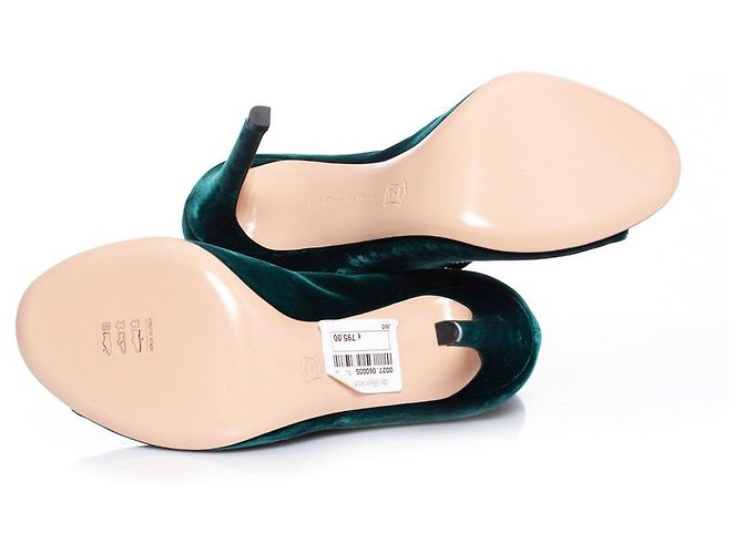 Giuseppe Zanotti, Green velvet ankle boots. - view 7